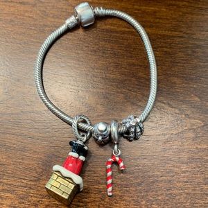 Biagi bracelet with pandora Christmas charms